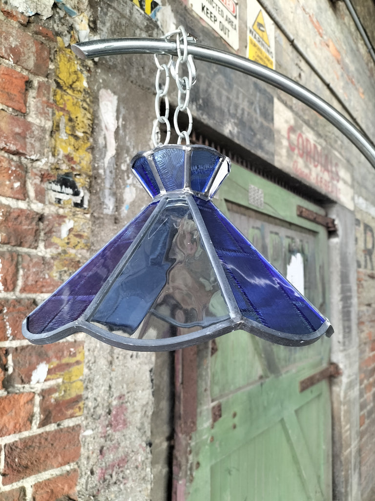 Leadlight Blue and Clear Glass