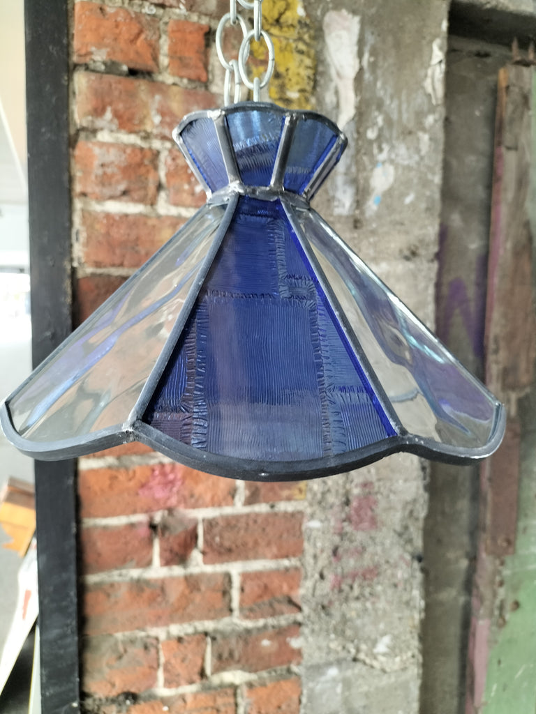 Leadlight Blue and Clear Glass