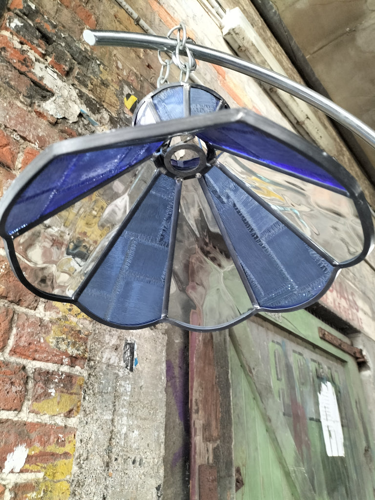 Leadlight Blue and Clear Glass