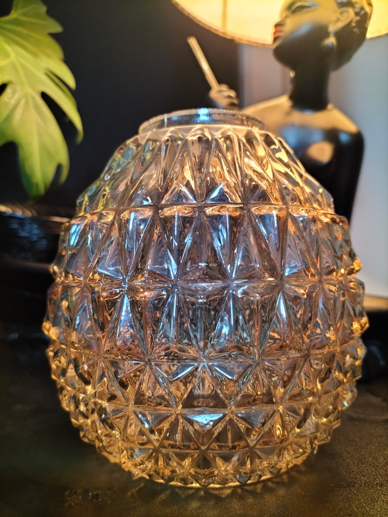 Little Light Amber Cut Glass. CG9