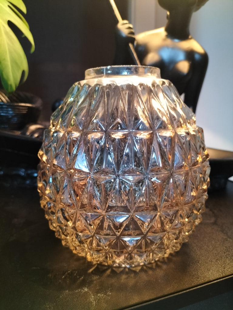 Little Light Amber Cut Glass. CG9