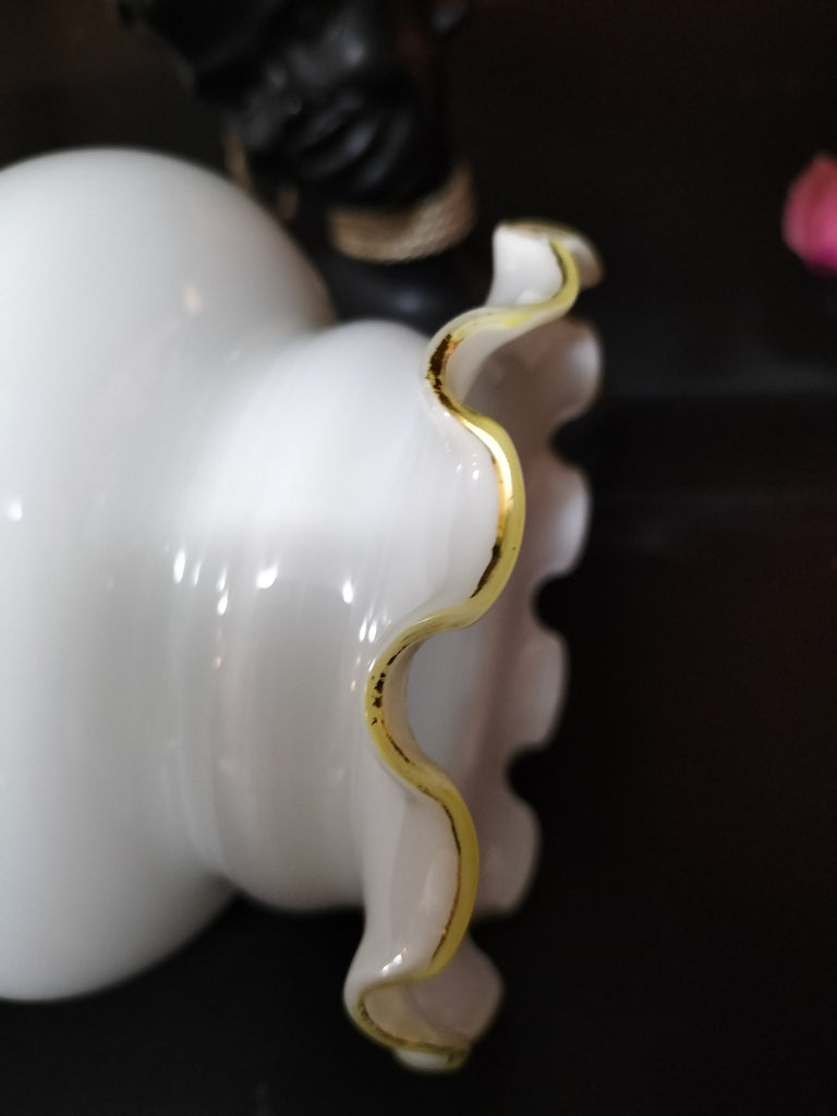 White Shade with Yellow and Gold G9