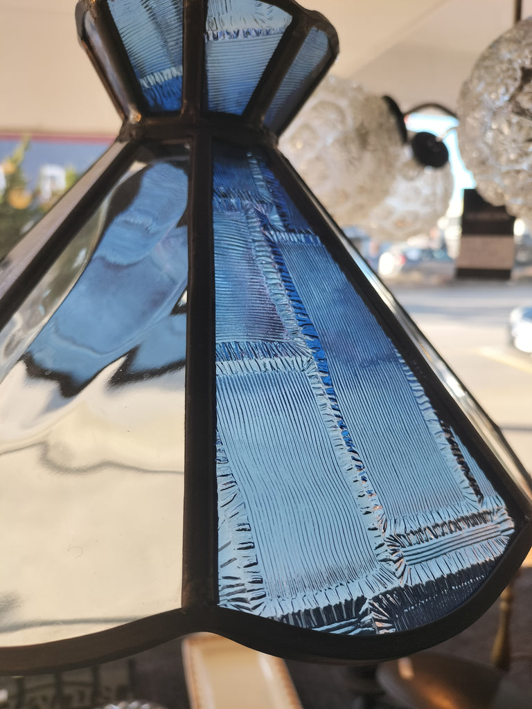 Leadlight Blue and Clear Glass