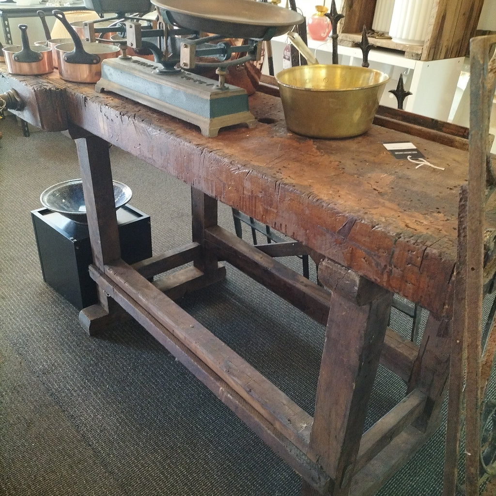 Old French Woodworking Table   M28
