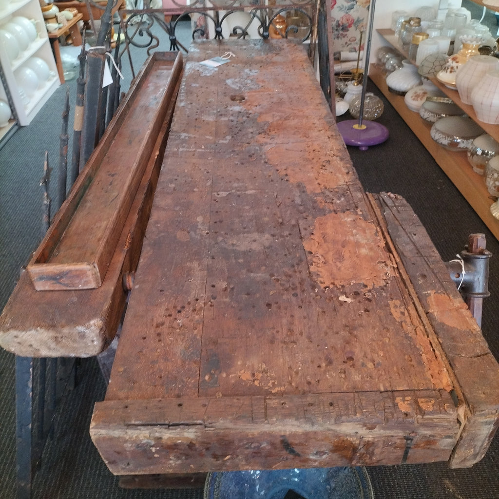 Old French Woodworking Table   M28