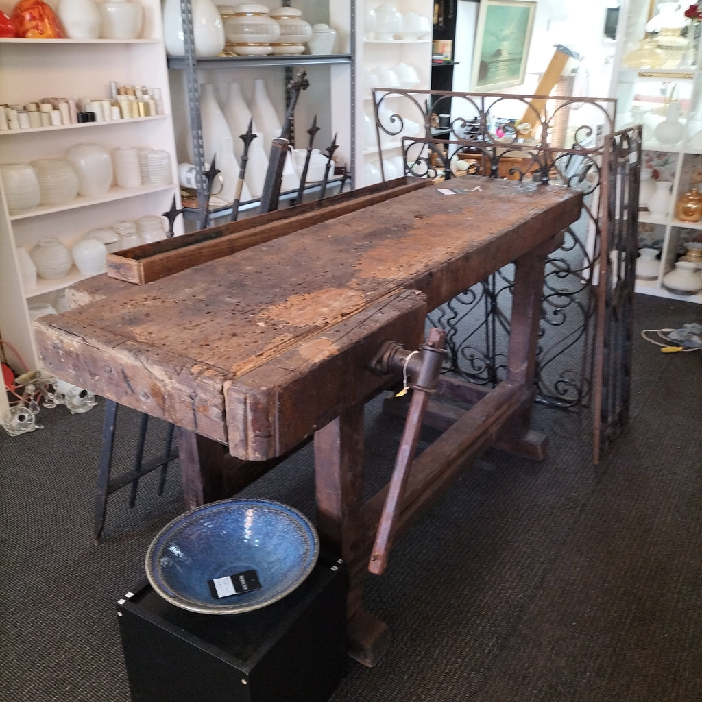 Old French Woodworking Table   M28