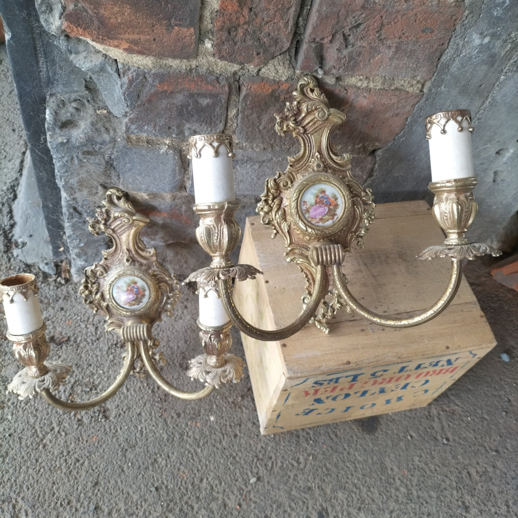 French Limoges Double Wall Light