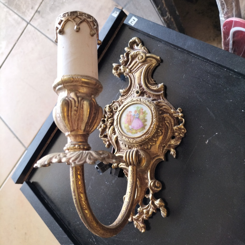 French Limoges Single Wall Light