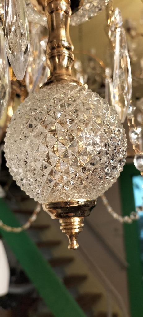 Nice Big Five Arm Crystal Chandelier   BAC