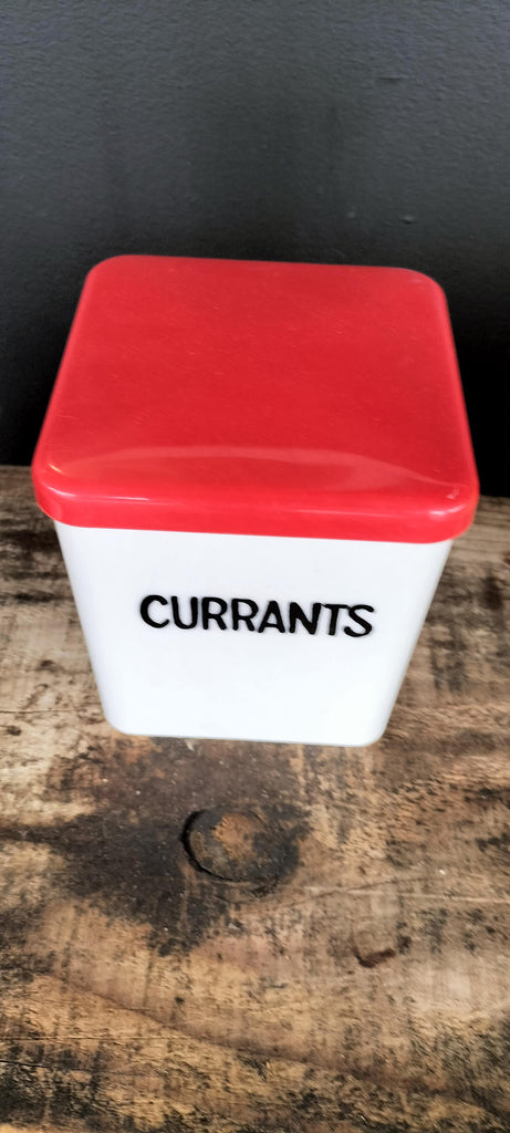 Retro Plastic Currants Container