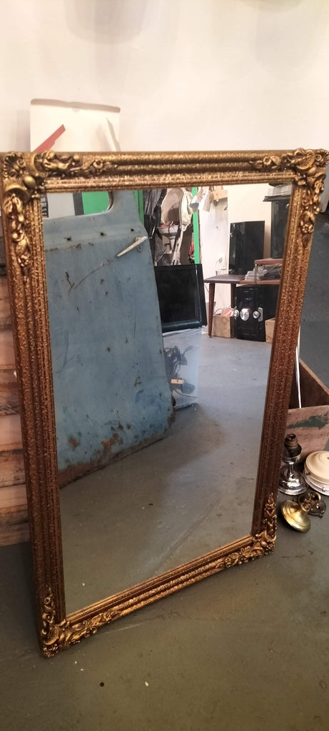 Extra Large Retro Mirror Gold  FTC