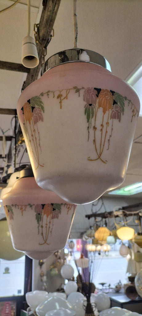 Early Art Deco Hand painted Shade.