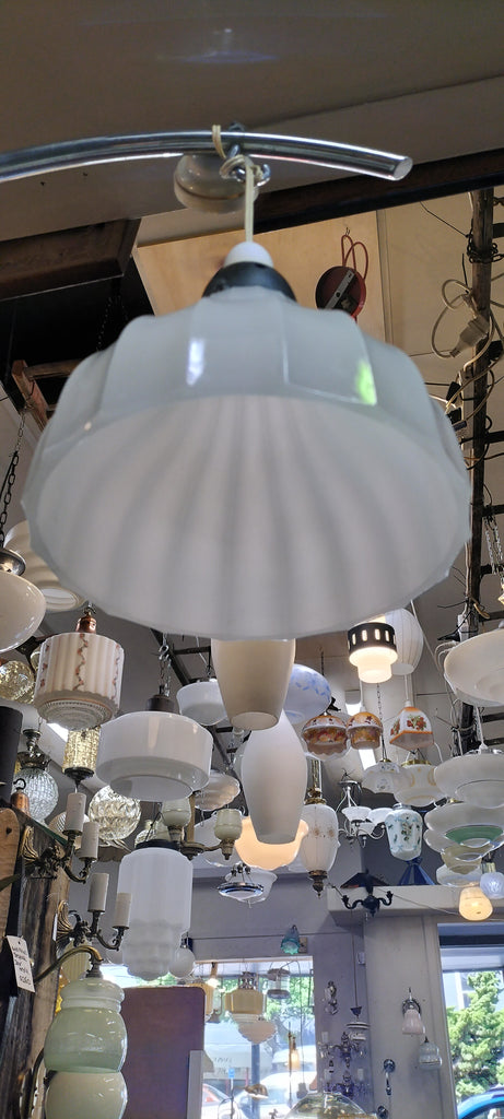 Vintage Milk Glass Villa Lightshade.  MG6