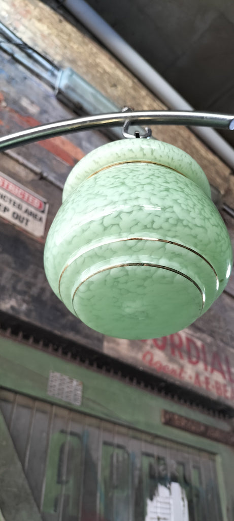Small Mottled Green Art Deco  MG5