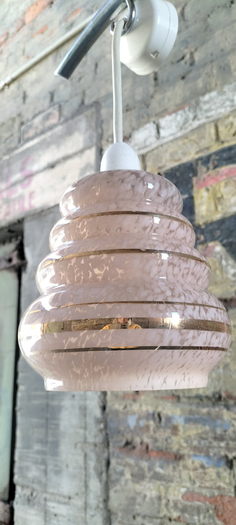 Small Art Deco Mottled Pink      MP11