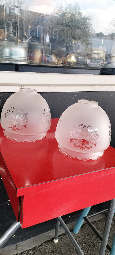 Frosted Shade with Clear Etched Design   ED8