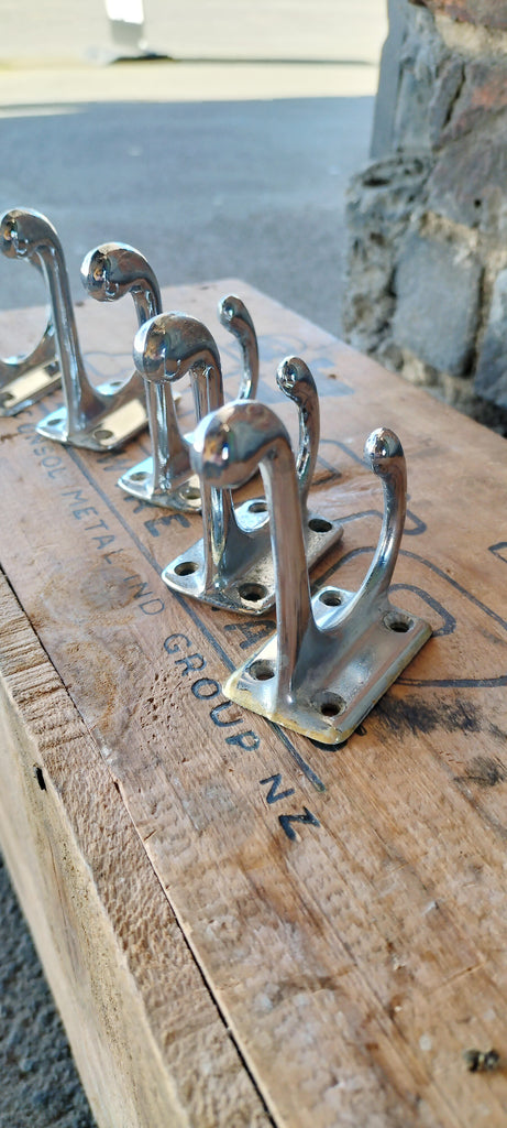 Art Deco Chrome Coat Hooks    CCH