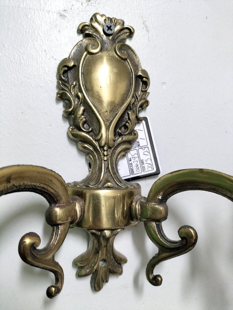 Brass and Crystal Sconce      BC8