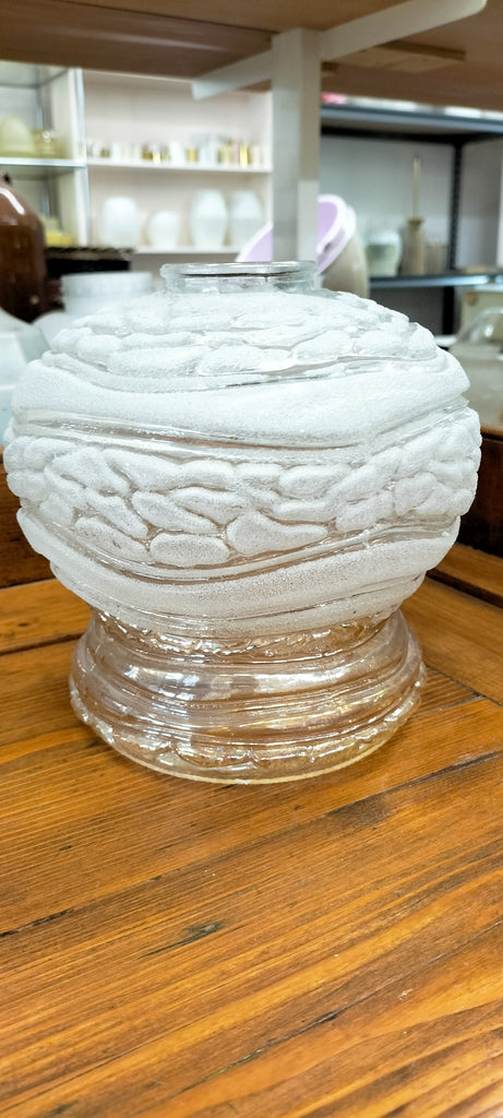 Unusual Retro White and Amber Glass Mix.   WRZ