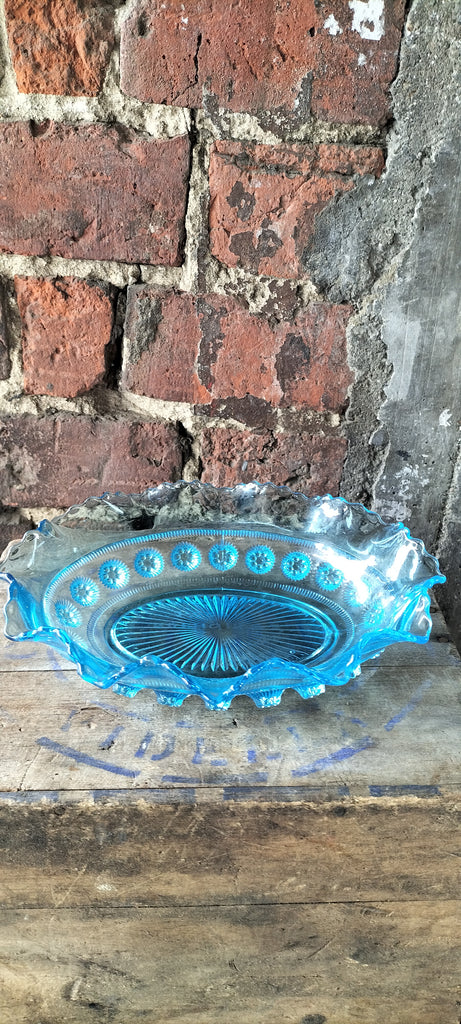 Stunning Blue  Retro Glass