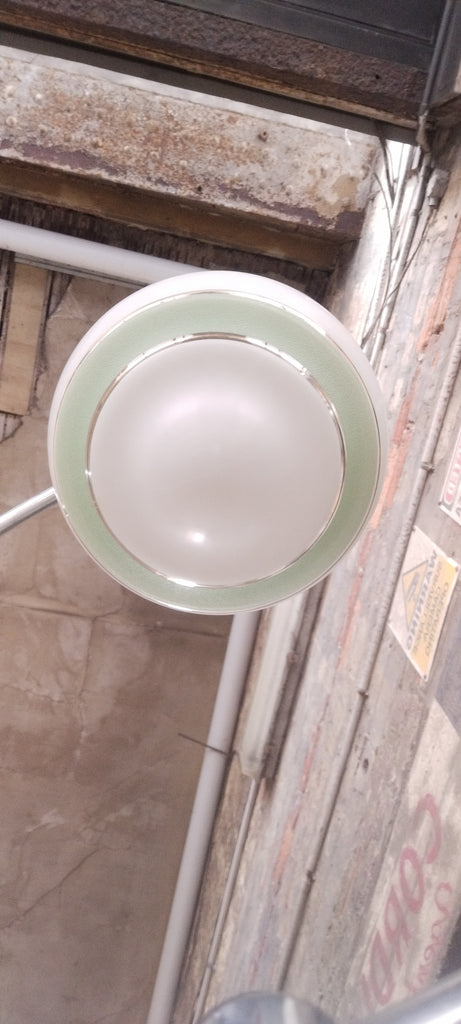 Mid Century Green , White Gold Bands PW6