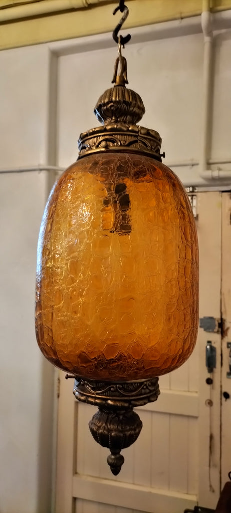 Extra Large Amber Swag Lamp