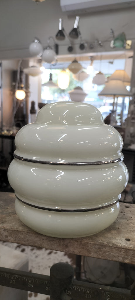 Art Deco shade with Chrome Bands.    TR13