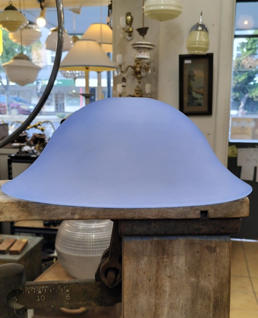 Light Blue Frosted Shade wit Brass Top   BB22