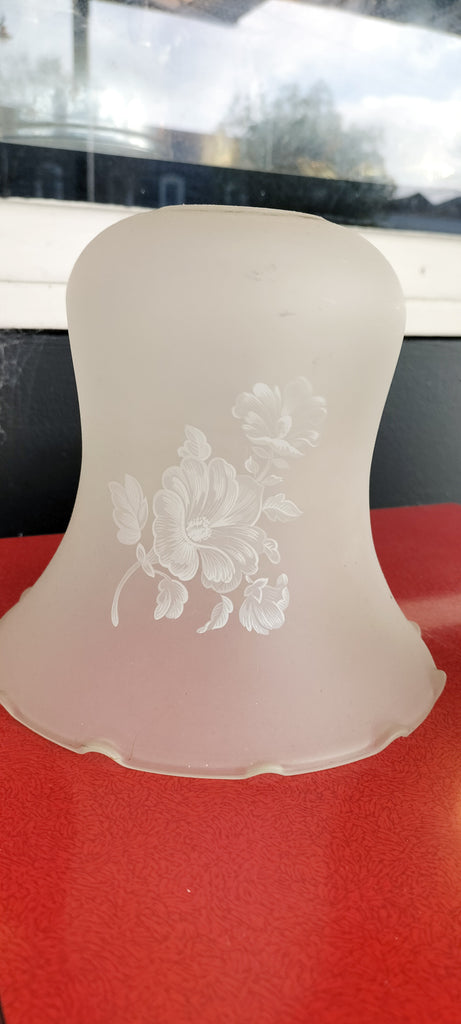 Frosted Shade with Floral White Pattern     FFW