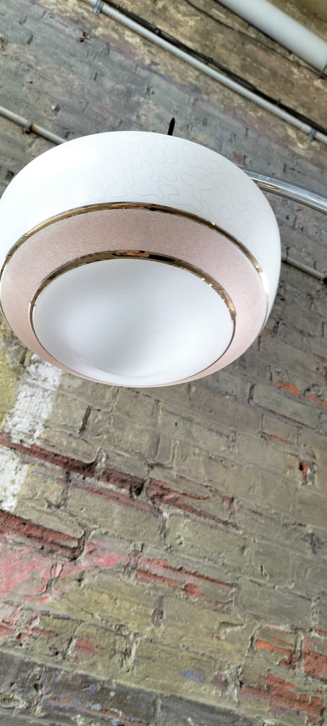 Mid Century ....Pink, White and Gold Bands .          PW5