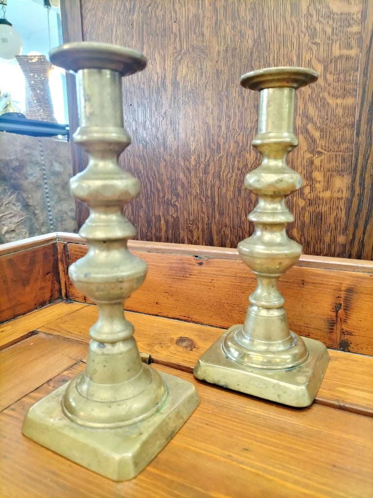 Victorian Brass Candle Holders     VC2