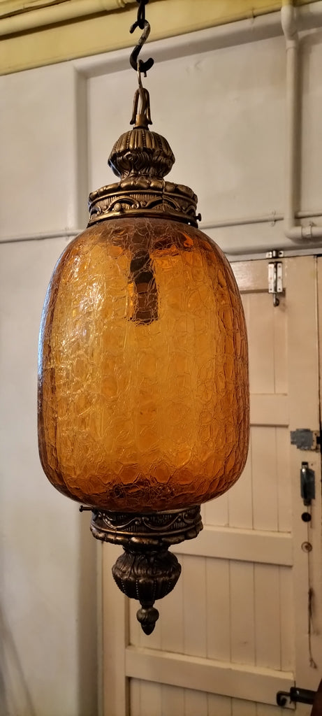 Extra Large Amber Swag Lamp