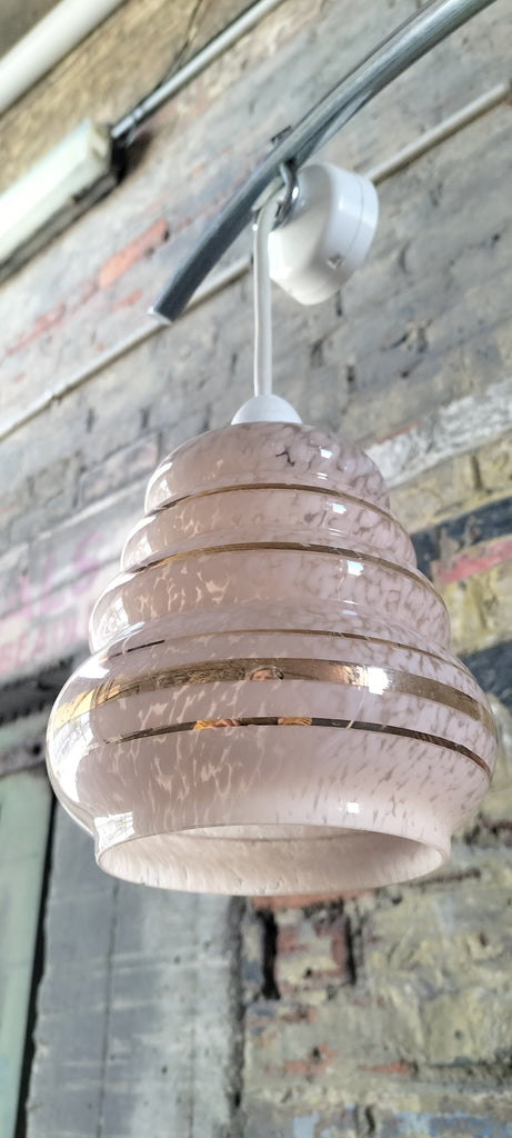 Small Art Deco Mottled Pink      MP11