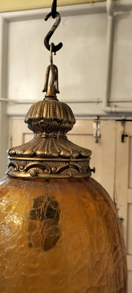 Extra Large Amber Swag Lamp