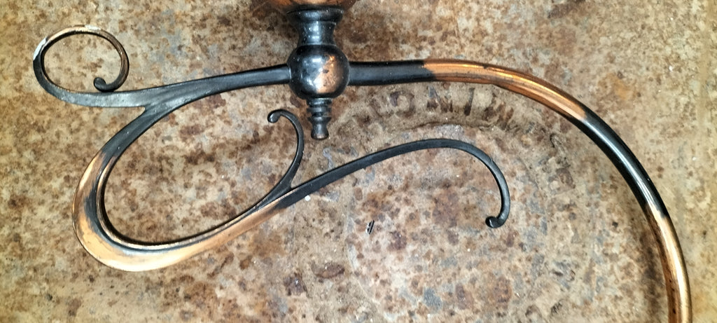 Early Copper Wall Sconce with Victorian Shade      VS6