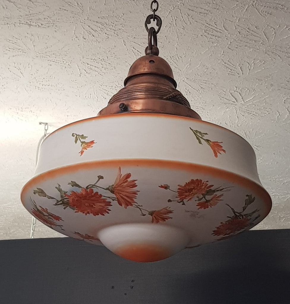 Pre 1920's hand painted shade