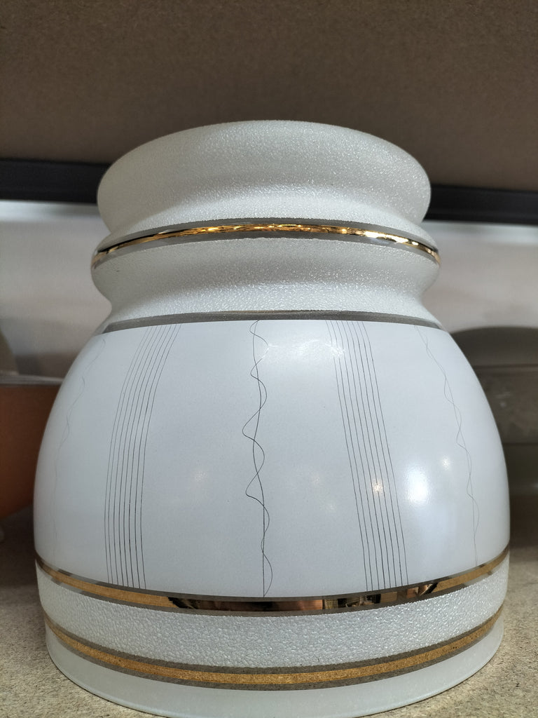 Mid Century White and Gold Pendant                                        T2