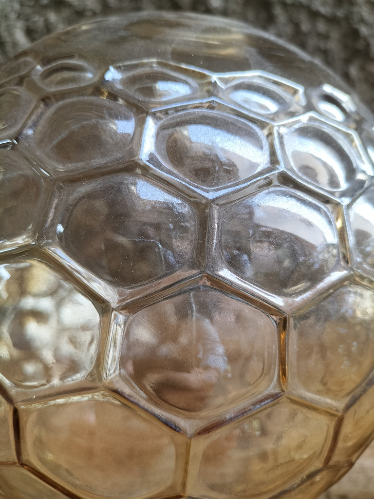 Lighter Larger  Amber Globe   (Hexagon)              Z7