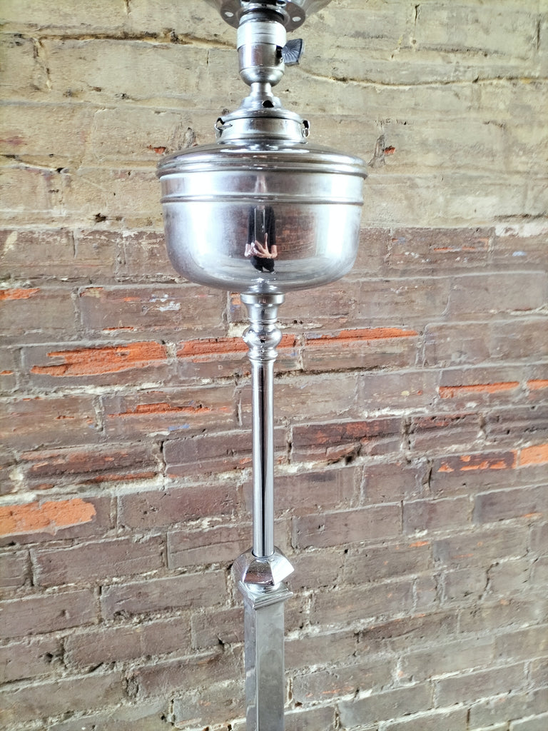 Magnificient 1930's Chrome Standard Lamp
