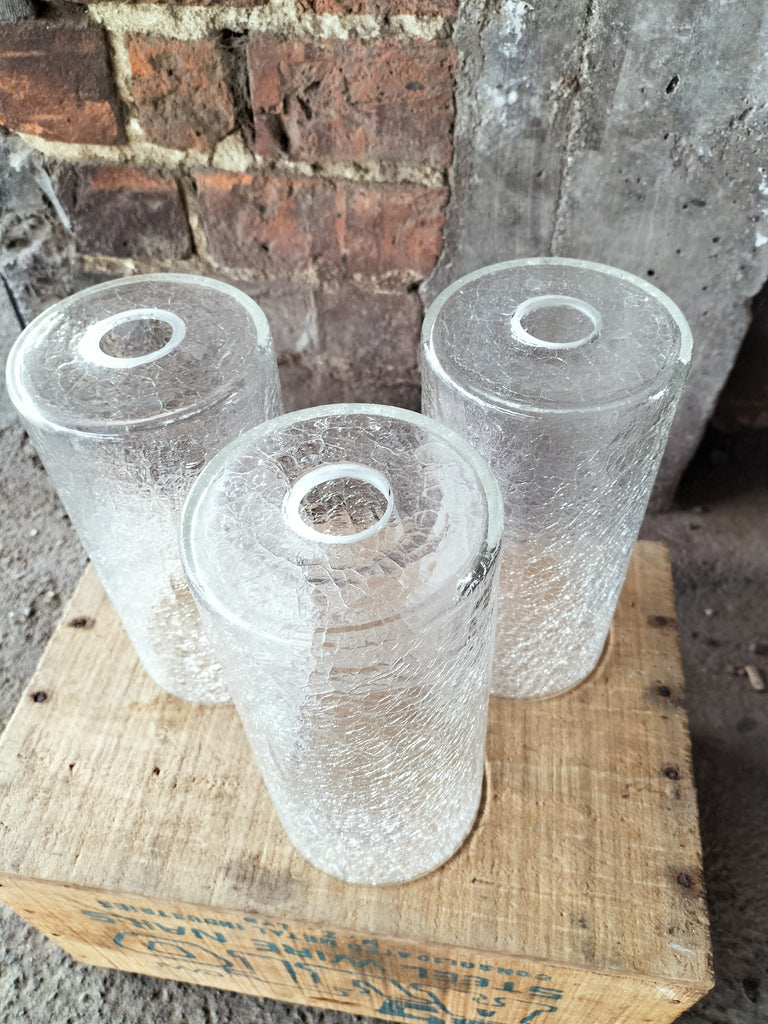 Crackle Glass Cylinder Shades