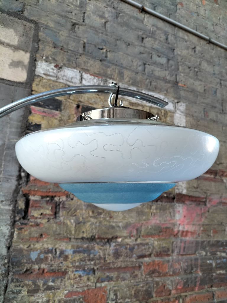 1950's Mid Century UFO Shade Blue    FU2