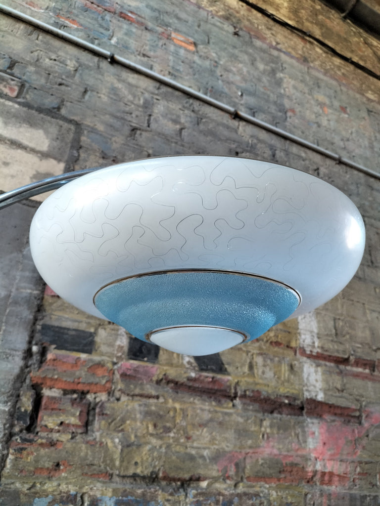 1950's Mid Century UFO Shade Blue    FU2