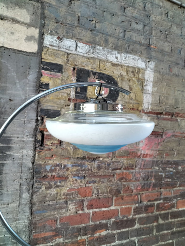1950's Mid Century UFO Shade Blue    FU2