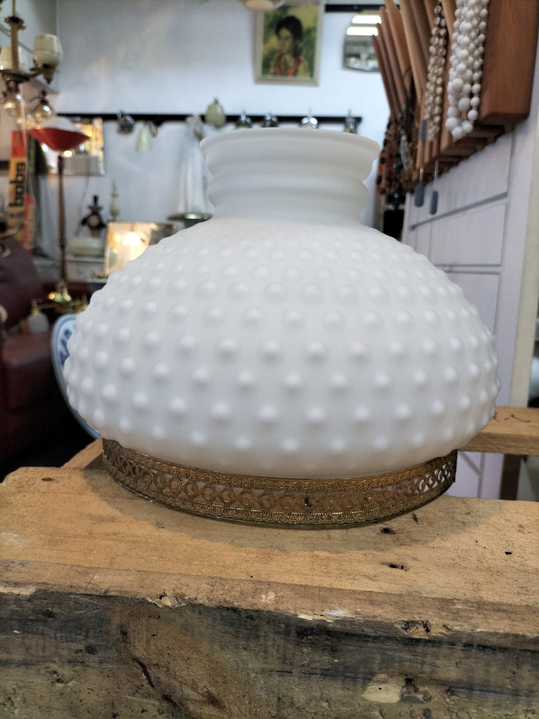 Large Hobnail White Shade for Lamp or Pendant   HN11