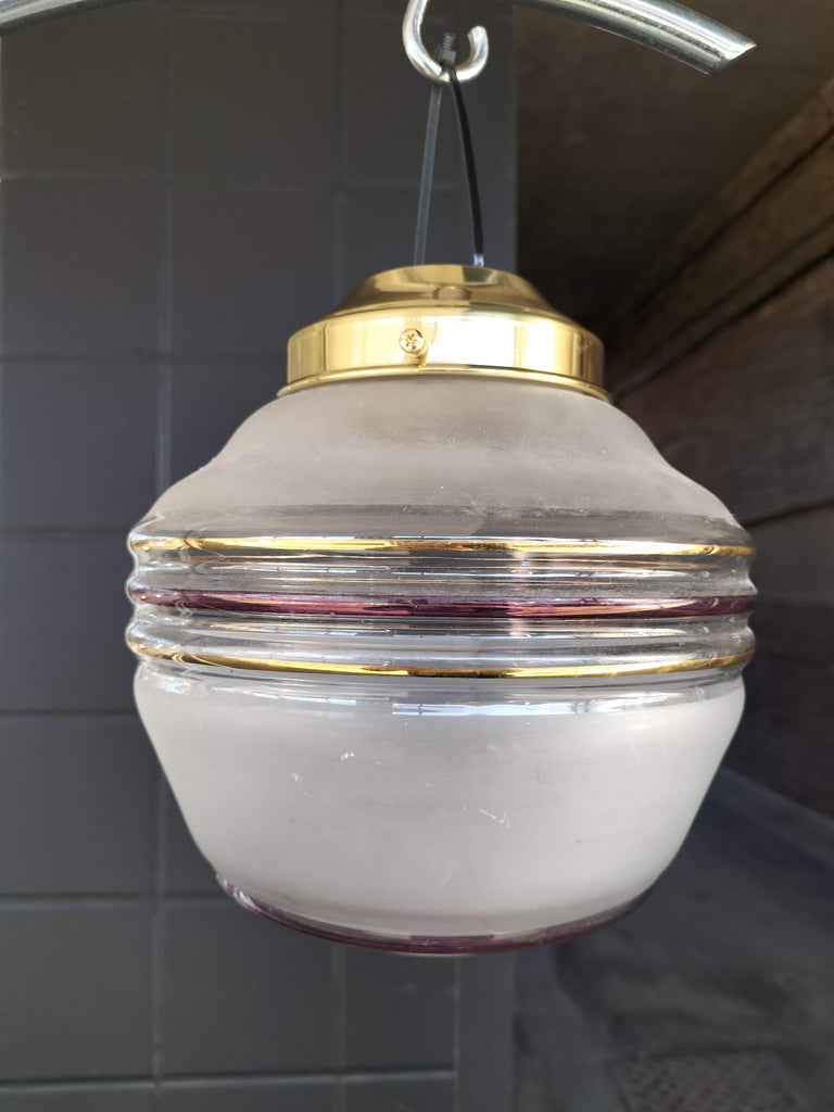 Mid Century Pendant Gold and Maroon             GM16