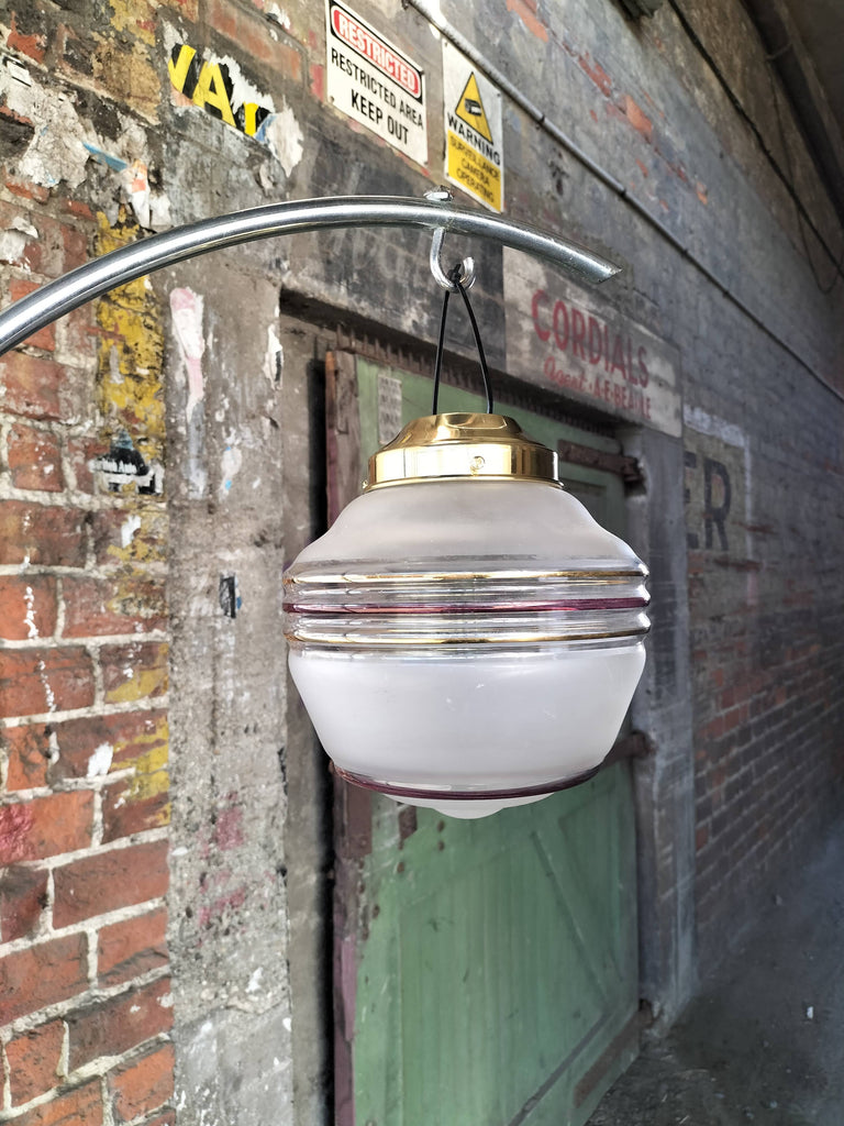 Mid Century Pendant Gold and Maroon             GM16