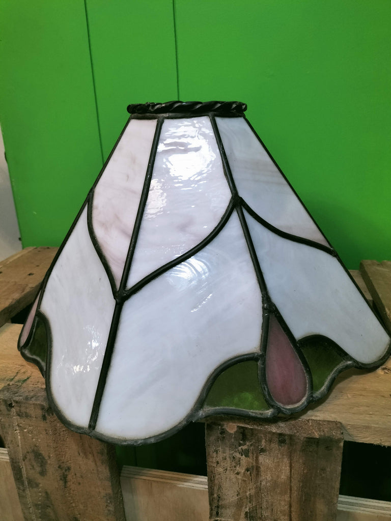 Large Pink White and Green Leadlight                    LL2