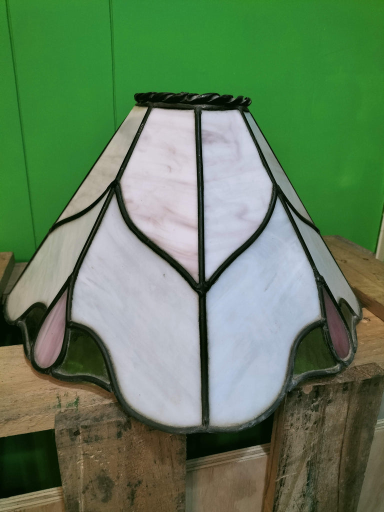 Large Pink White and Green Leadlight                    LL2