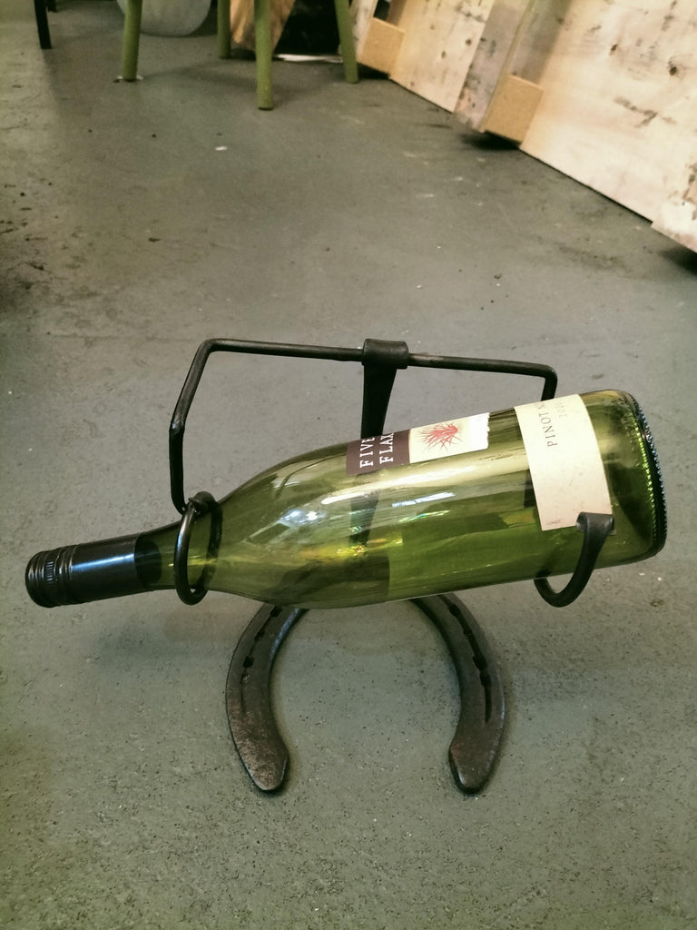 Bespoke  Horse Shoe Wine Bottle  Holder
