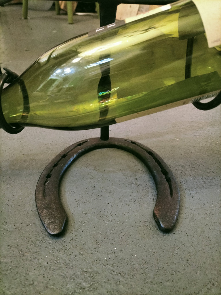 Bespoke  Horse Shoe Wine Bottle  Holder